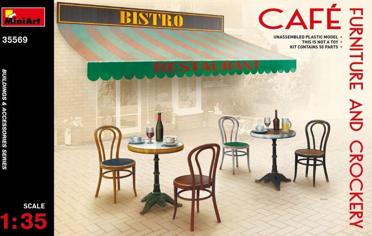 Miniart - Café Furniture & Crockery (Min35569)