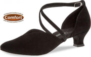 Diamant Dames Ballroom Dansschoenen 107-013-001 – Zwart Suède - Maat 40