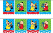 Set van 2x stuks bumba thema verjaardag vlaggenlijn 6 meter - Feestartikelen vlaggetjes - Kinderverjaardag