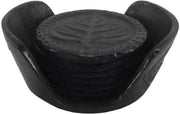 Deco4yourhome - Onderzetter - Set - 6 stuks - Black Antique - Zwart