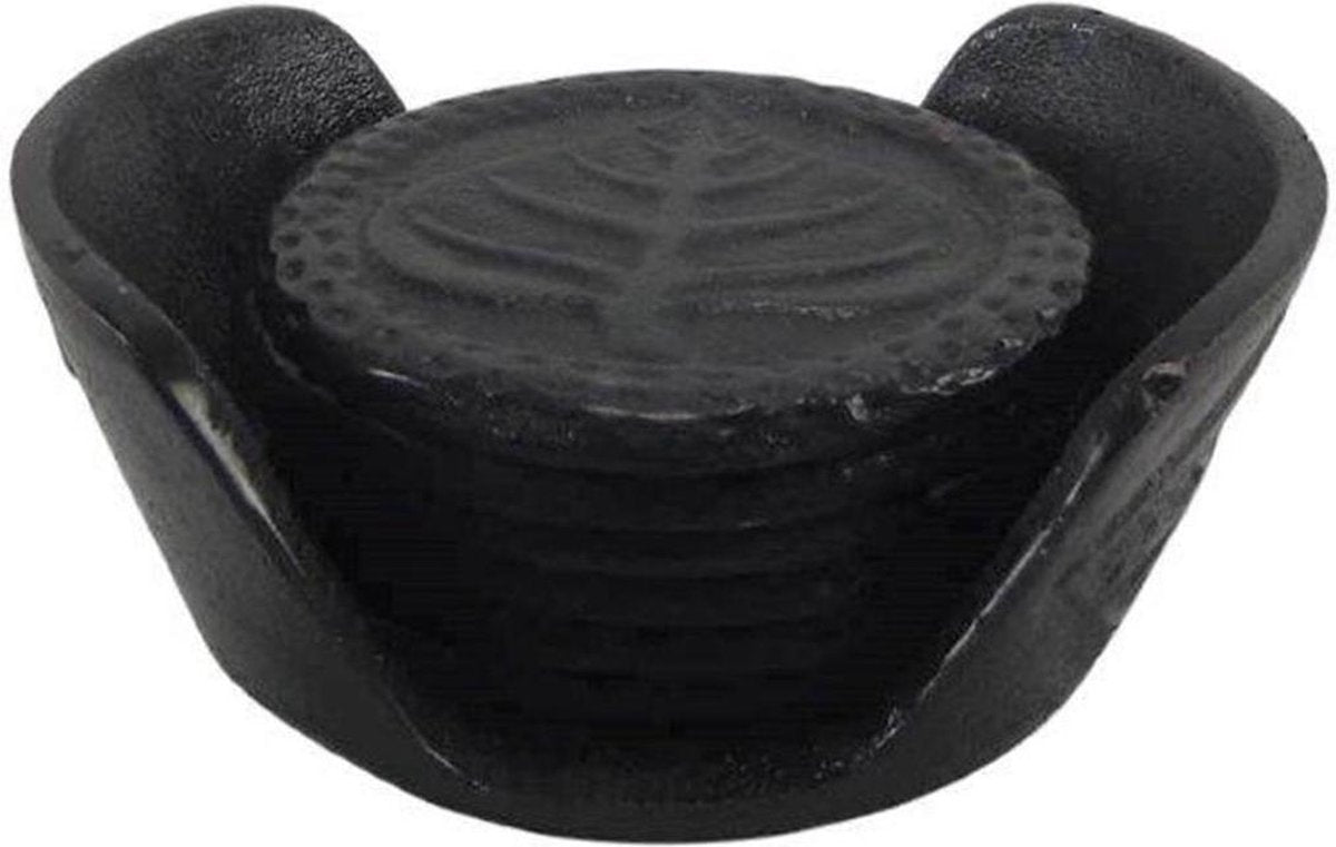 Deco4yourhome - Onderzetter - Set - 6 stuks - Black Antique - Zwart