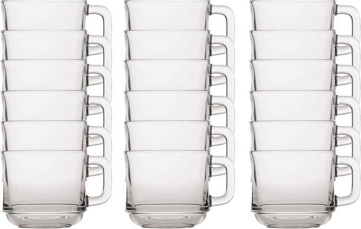24x Theeglazen/koffieglazen Lys transparant 220 ml