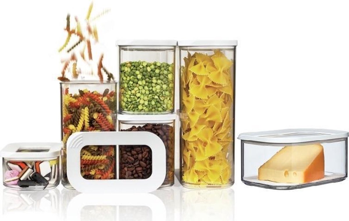Mepal starterset Modula Bewaardoos - 6-delig - Wit - Kaasbox