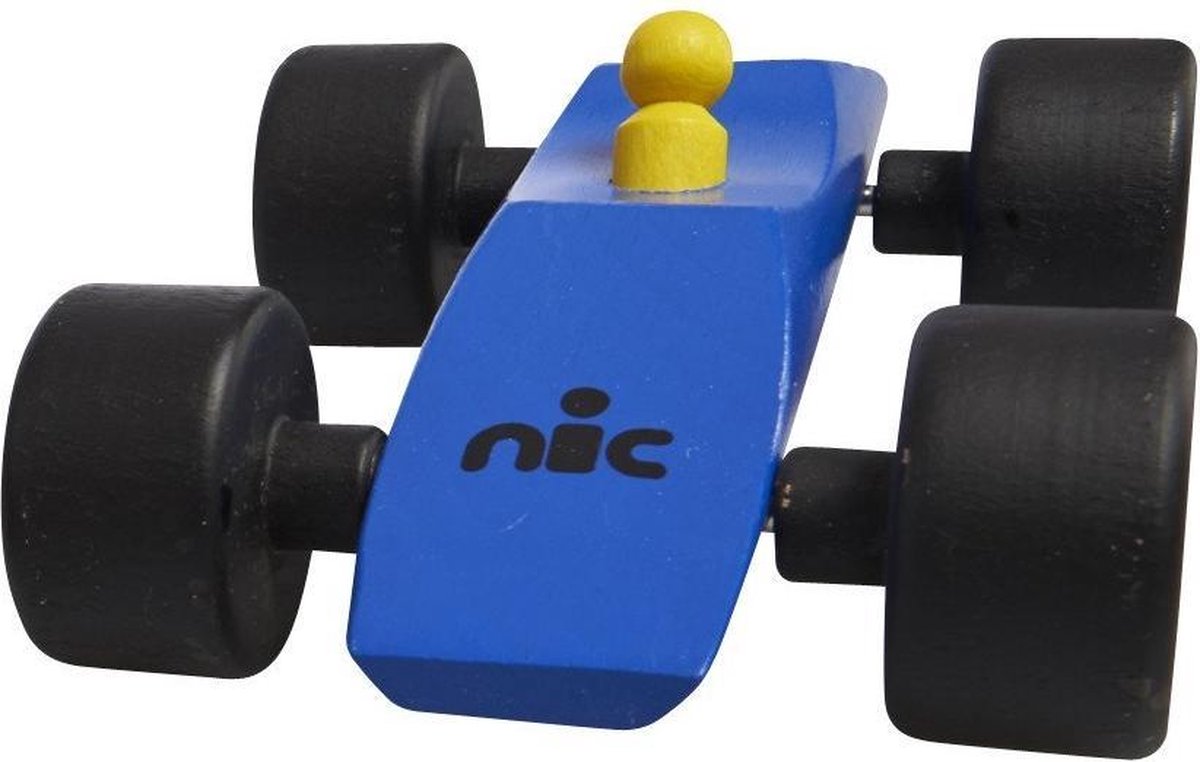 Nic Raceauto Flitzer 15 Cm Blauw Hout