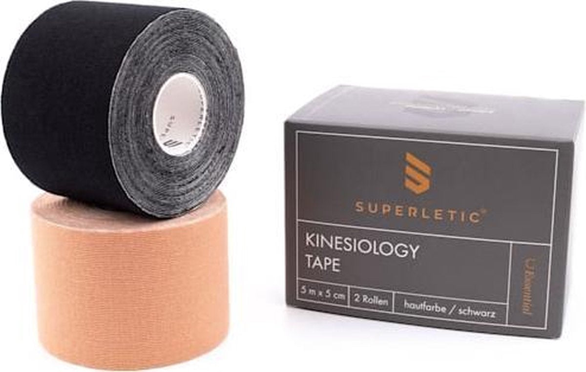 CAPITAL SPORTS Elek Kinesiotape - Sport tape rollen 5 m x 5 cm - katoen en acryl lijmlaag - waterproof - latexvrij
