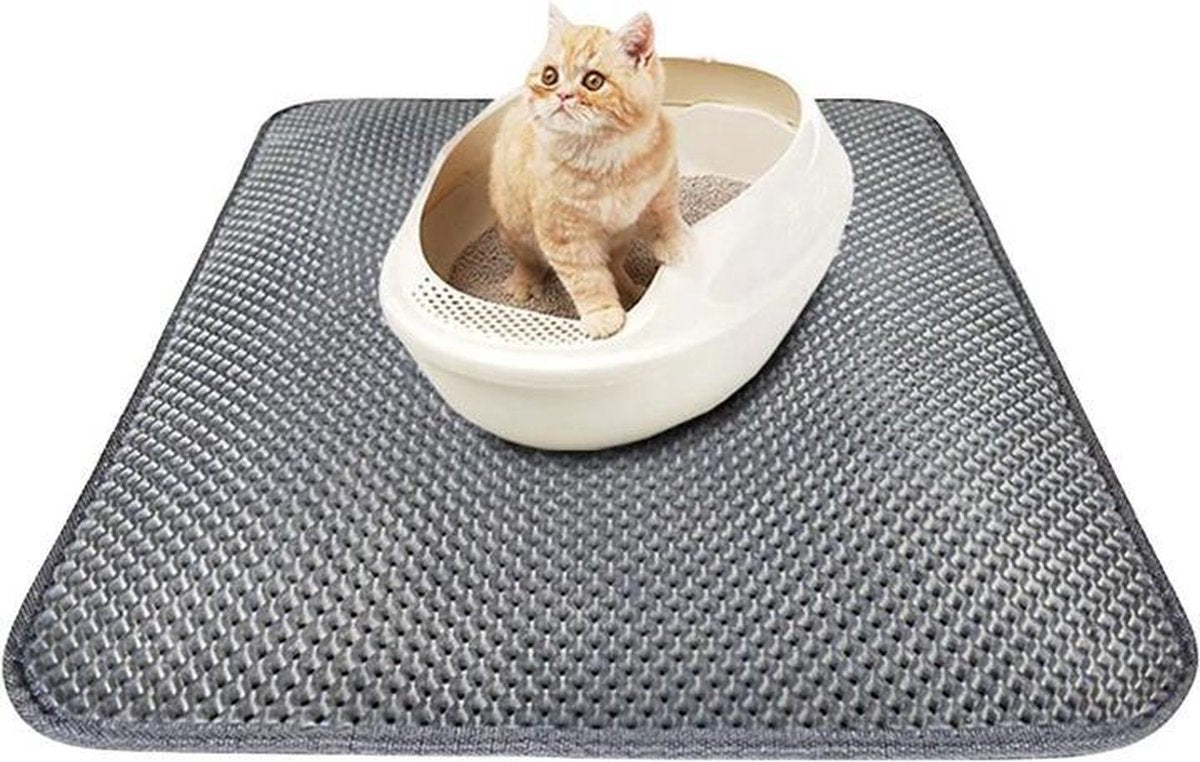 Waterdichte Kattenbakmat-Grit Opvanger-Kattenbakvulling Mat Dubbele Laag-Kattenbak Accessoires-Kat Benodigheden