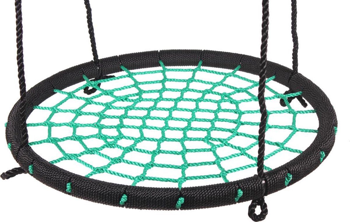Vogelnestschommel groen/zwart Ø100cm