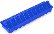 VOEDERBAK VOOR KUIKENS BLAUWE KUNSTSTOF 40X10X7CM