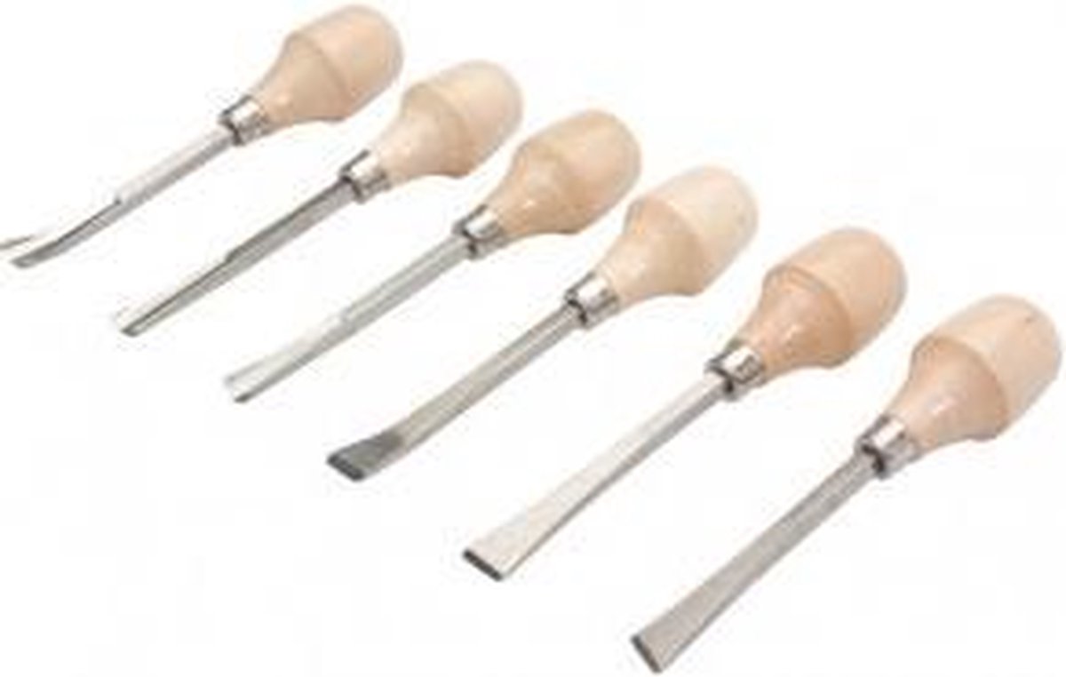 Pebaro Houtsnijden Gutsen Set 6 stuks