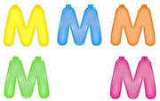 Opblaas letter M  Roze