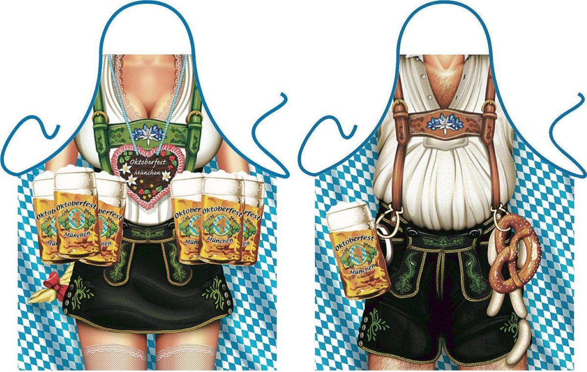 Oktoberfest Frau en Mann - Grappig Leuk Tirol Tiroler Schort Keukenschort