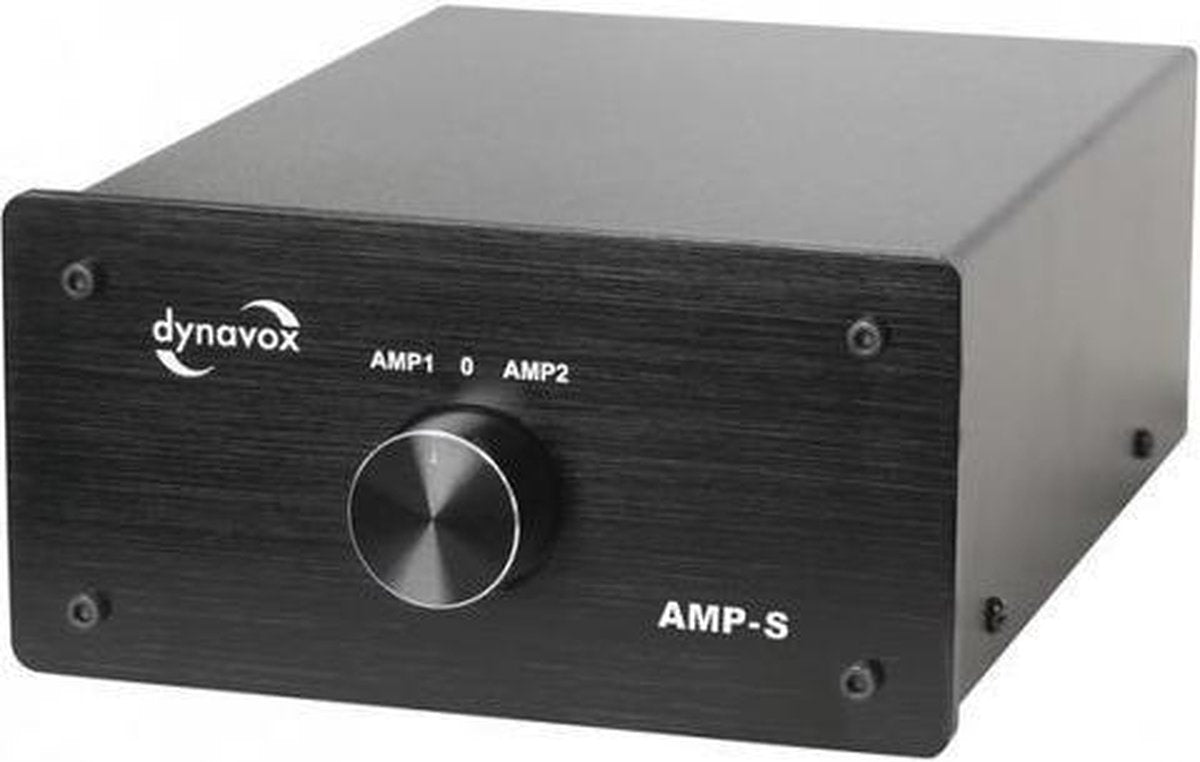 Dynavox AMP-S schakelt tussen 2 versterkers op 1 set speakers zwart