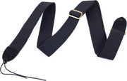Fender Cotton Leather Strap Black gitaarband
