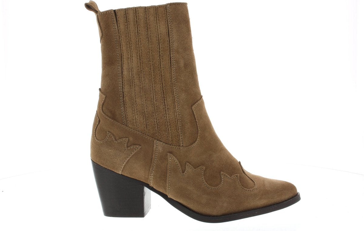 Dames Enkellaars Tango Ella Square 6-a Cognac - Maat 37