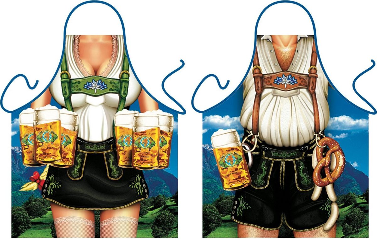 Bayerische Frau en Mann - Grappig Leuk Tirol Tiroler Schort Keukenschort