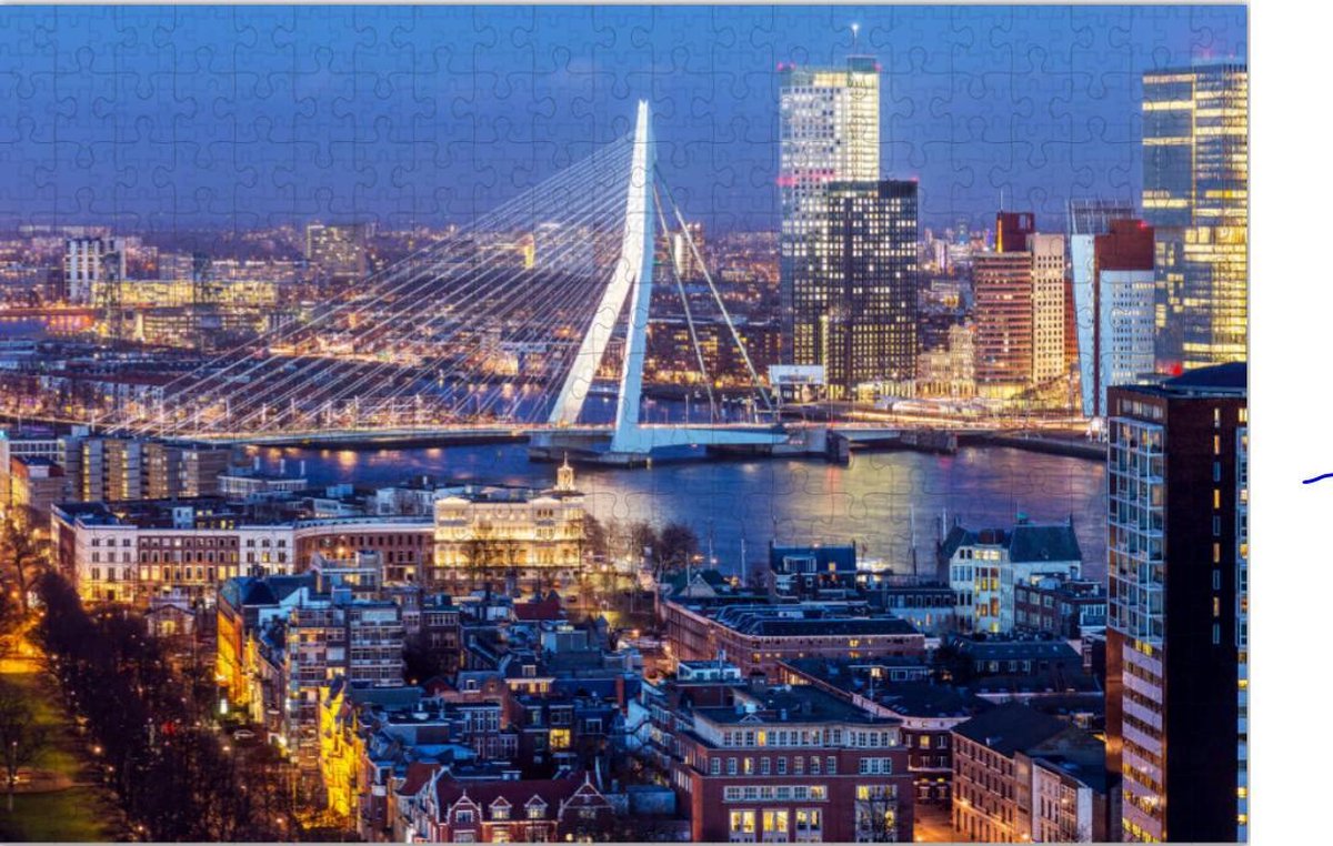 Erasmusbrug Rotterdam - Puzzel 252 stukjes