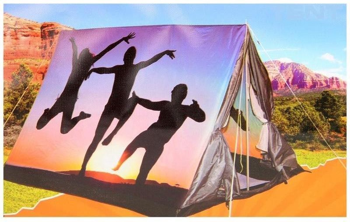 Tent Met Silhouet - Print Multicolour - 3 Persoons