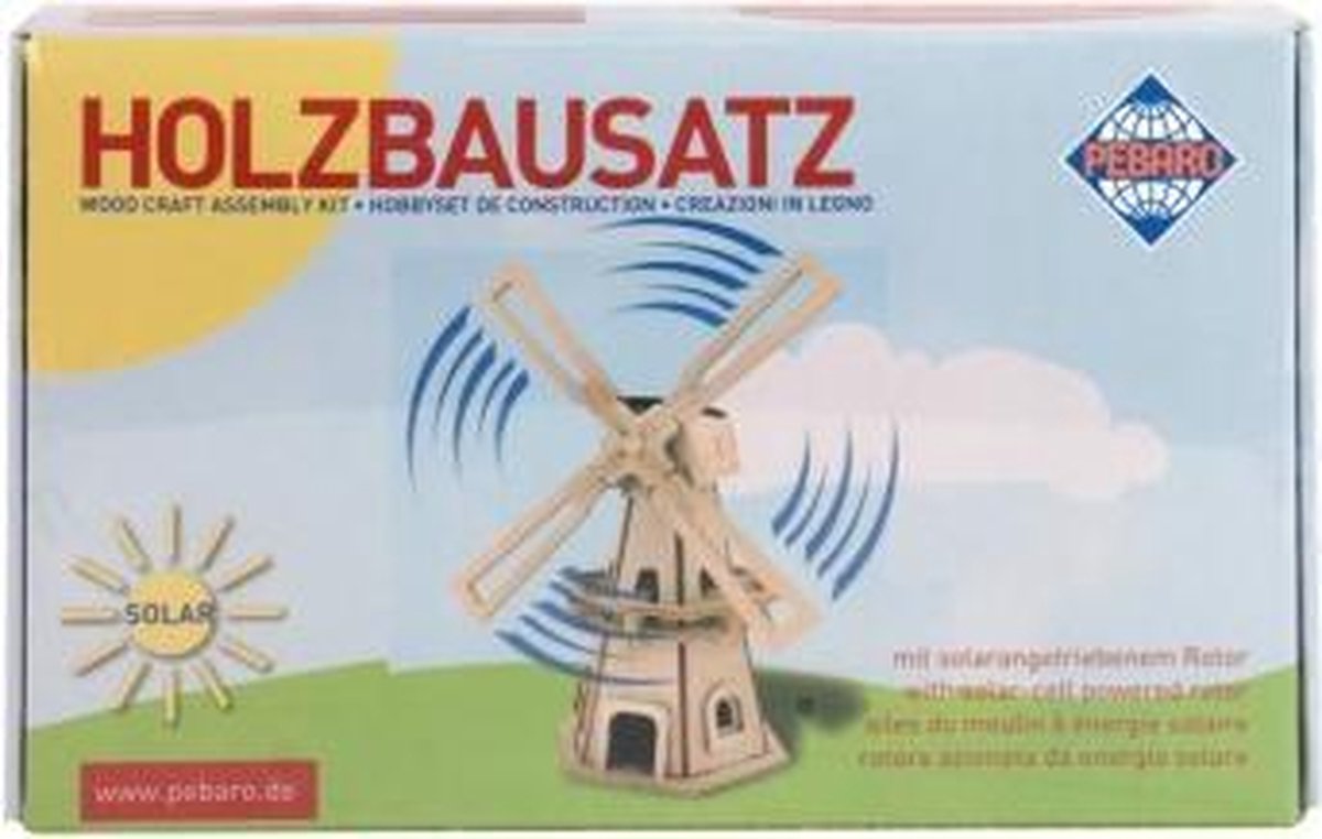 Pebaro Houten Bouwset Solar Molen