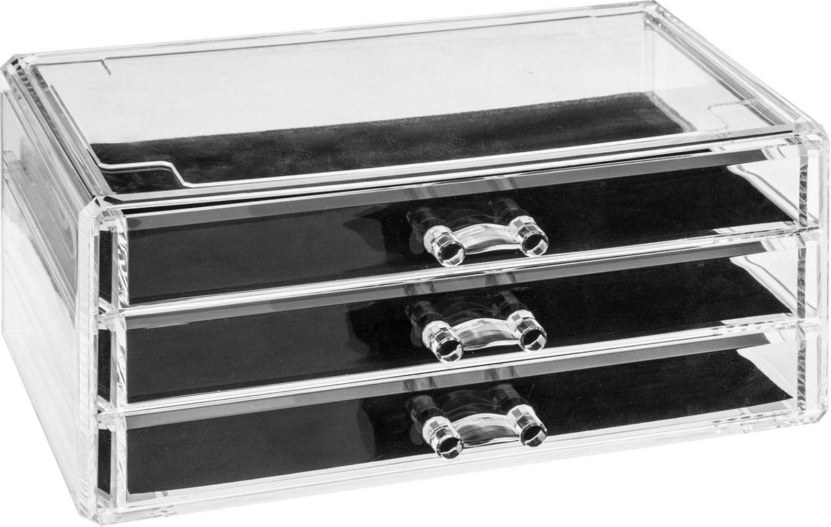 Dermarolling Makeup Organizer Transparant 3 laden - #155917