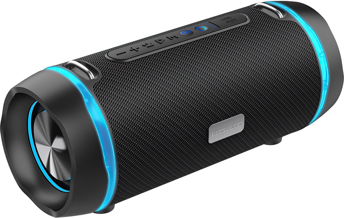 LEDWOOD LD-XT240-BT-BLK XTREME240 Portable Bluetooth speaker spatwaterdicht met radio en verlichting