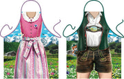 Bavarian Frau en Mann - Traditionele Klederdracht - Lederhose-Dirndl - Grappig Leuk Tirol Tiroler Schort Keukenschort