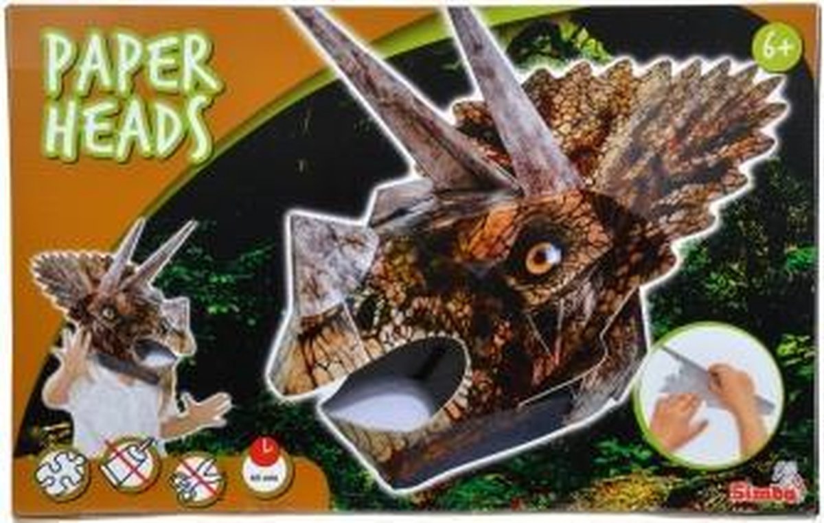 Simba Papieren Triceratops Masker 48 cm