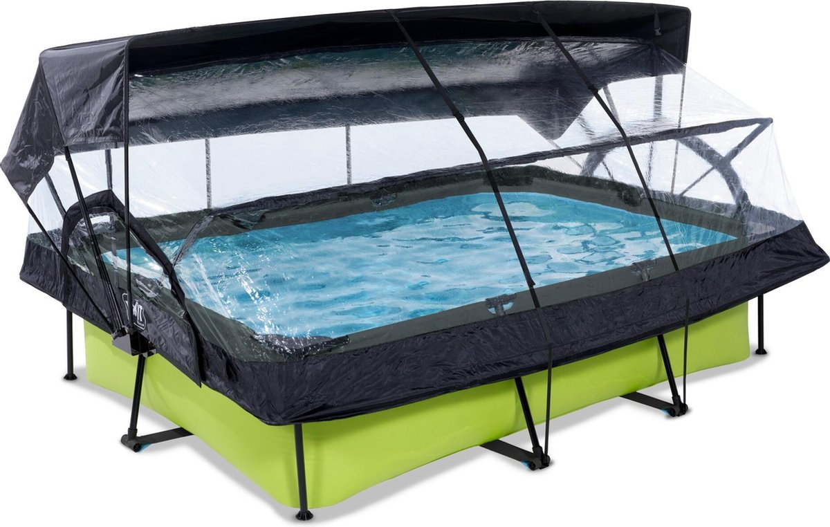 EXIT Lime zwembad 300x200x65cm met overkapping