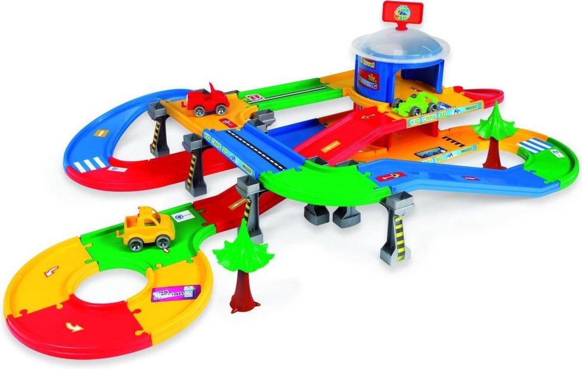Wader Kids Cars 3D Spoor en Garage Set