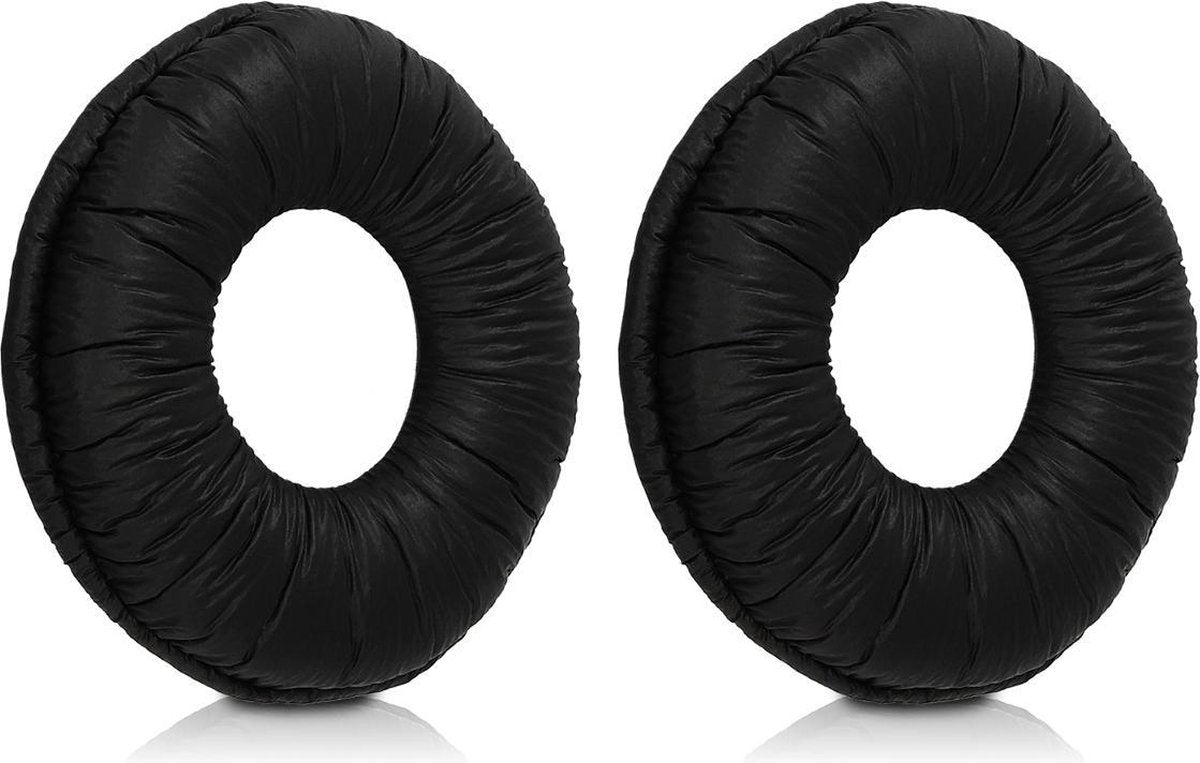 kwmobile 2x oorkussens voor Sony MDR-ZX110 / MDR-ZX310 koptelefoons - imitatieleer - voor over-ear-koptelefoon - zwart