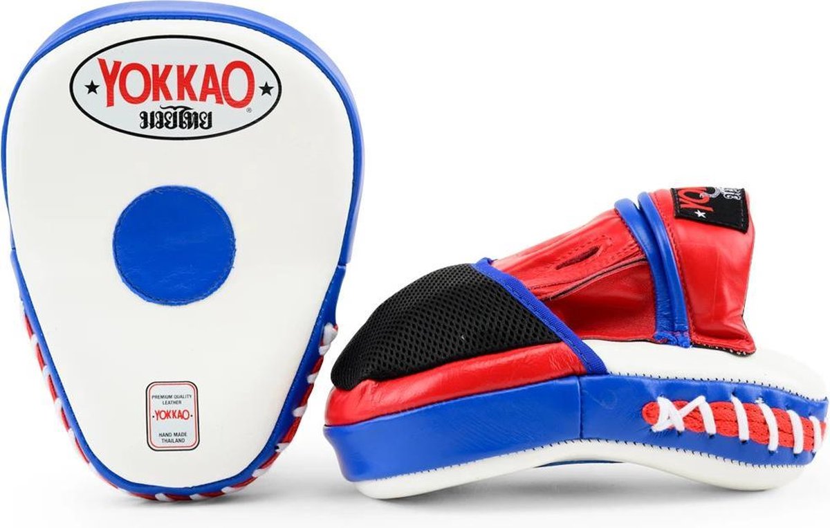 Yokkao Focus Mitts Closed Fingers - Leer - Thai Flag