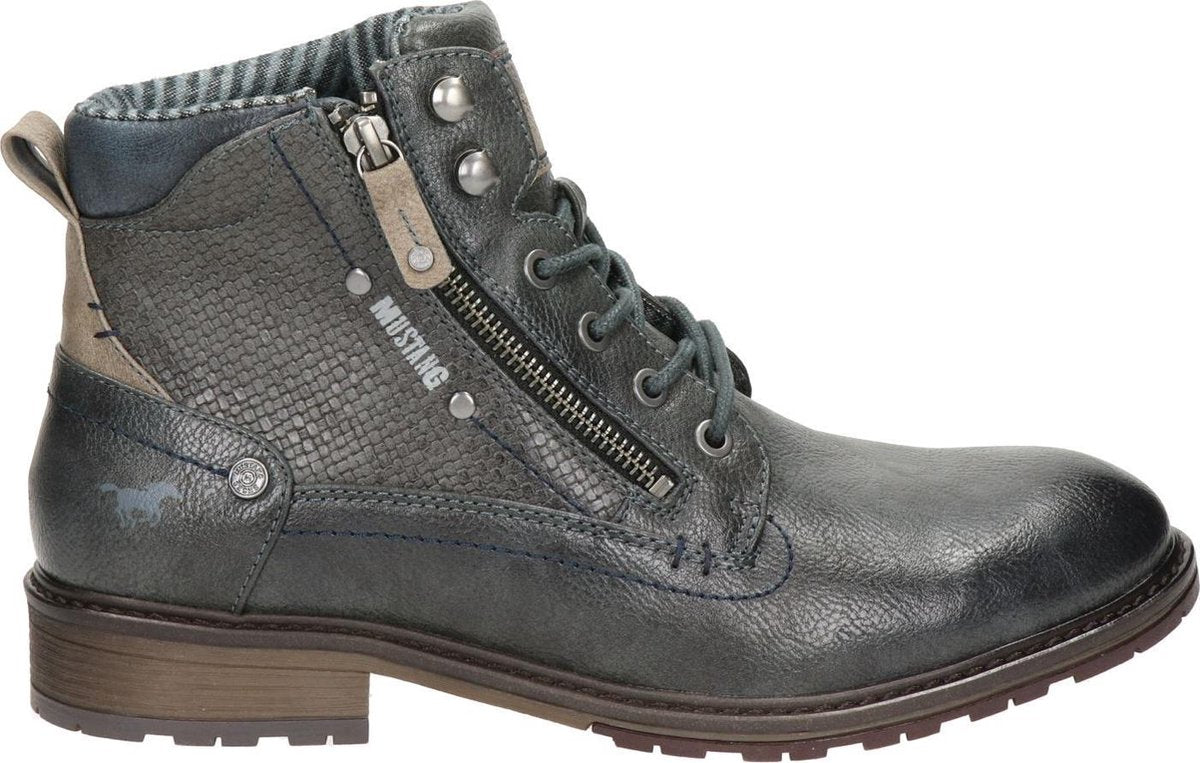 Mustang heren veterboot - Antraciet - Maat 40