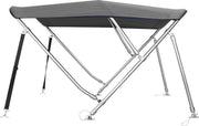 3 Boog RVS Biminitop Zonnetent H117 cm GRIJS Breedte 231-243 cm