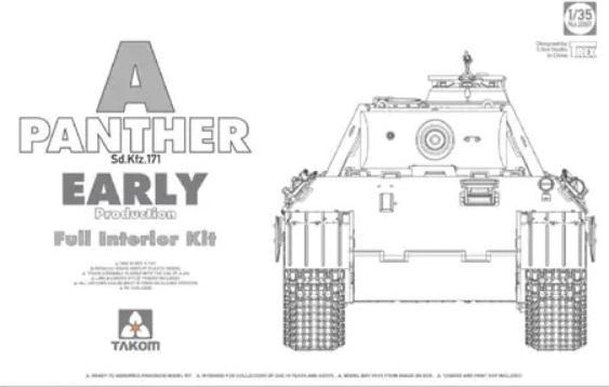 Takom | 2097 | Panther Ausf.A Early | Full interior | 1:35