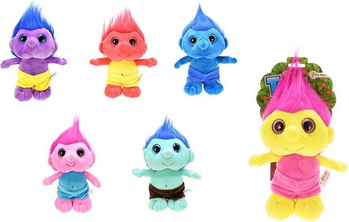 Plushe Knuffel speelgoed Troll - 20 cm - Jongens / Meisjes - Baby Peuter knuffeltje