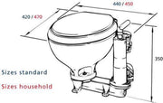 Handtoilet met kleine pot