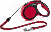 Flexi New Comfort Koord - Hondenriem - Rood - M - 5 m (<20 kg)