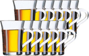12x Theeglazen/koffieglazen The transparant 230 ml