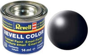 Revell #302 Black - Satin - RAL9005 - Enamel - 14ml Verf potje