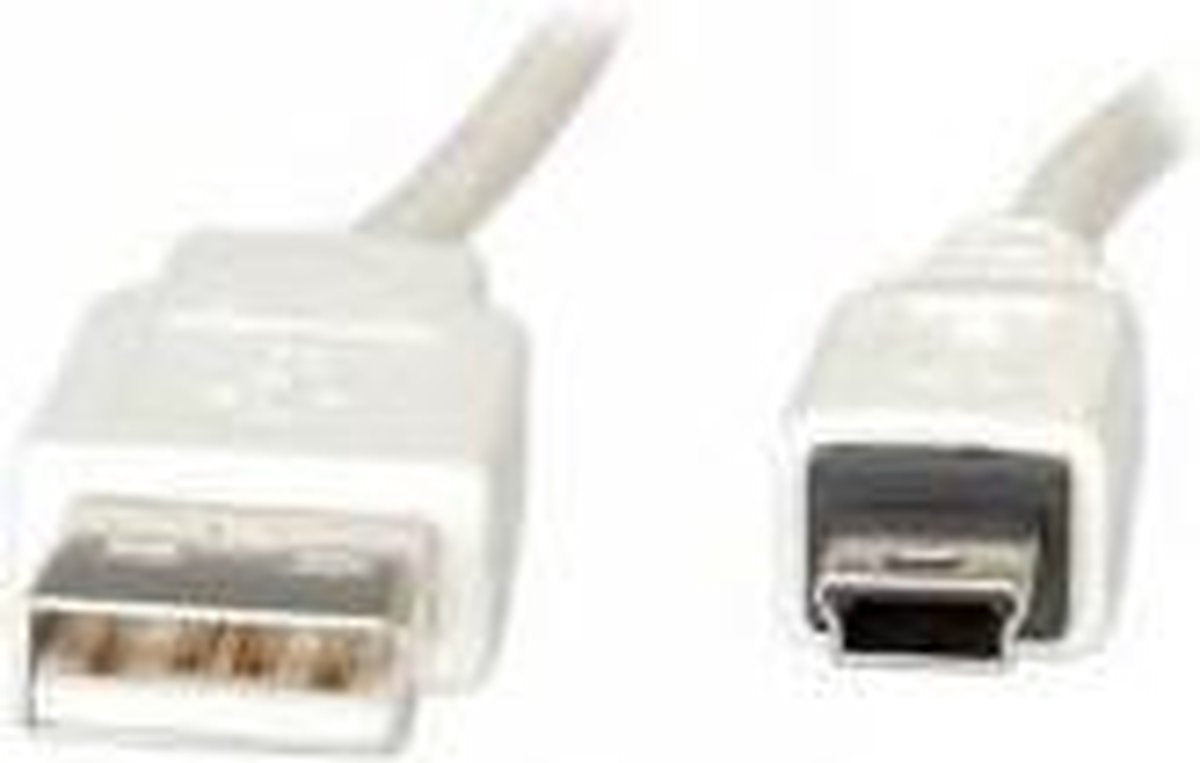 ADJ 320-00024 USB 2.0 kabel [Type A / 5pin Mini M/M 1.8m White Blister]