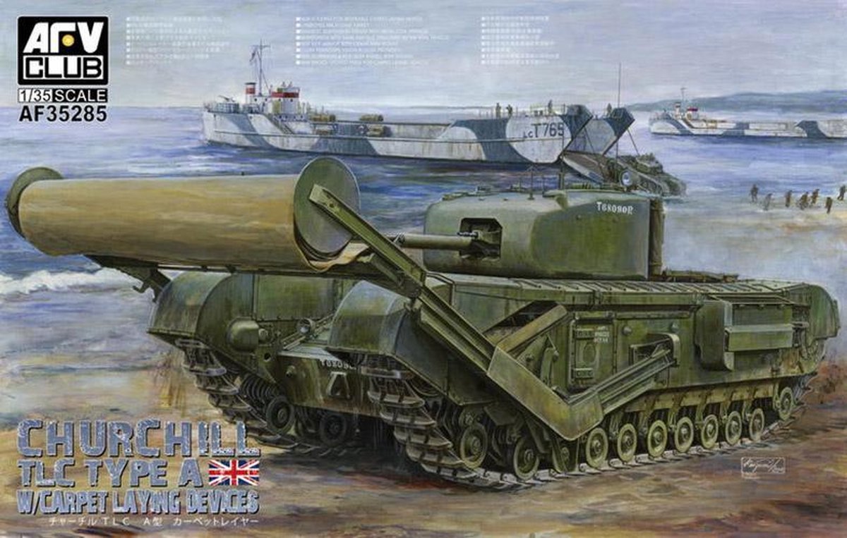 AFV-Club Churchill TLC Type A (w/ Carpet Laying Devices) + Ammo by Mig lijm