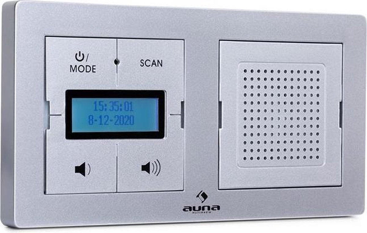 auna DigiPlug UP inbouwradio - DAB+/FM tuner - Bluetooth - LC-display - Verticale en horizontale montage mogelijk- afstandsbediening