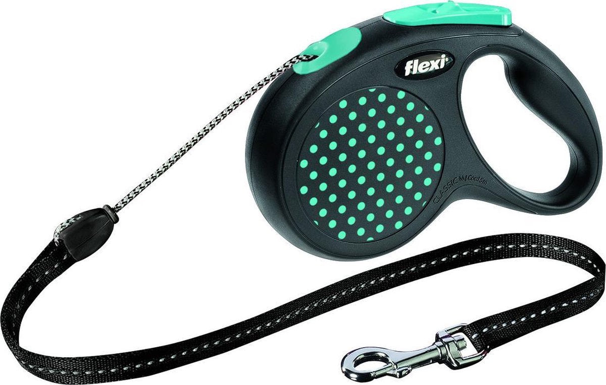 Flexi Design - Hondenriem - Koord - Blauw - M - 5 m (<20 kg)