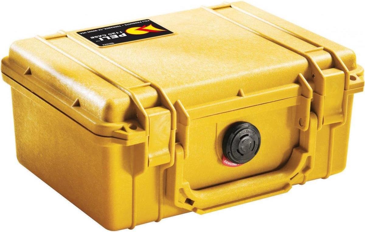 Peli 1120 Waterdichte Camerakoffer Geel met foam Interieur