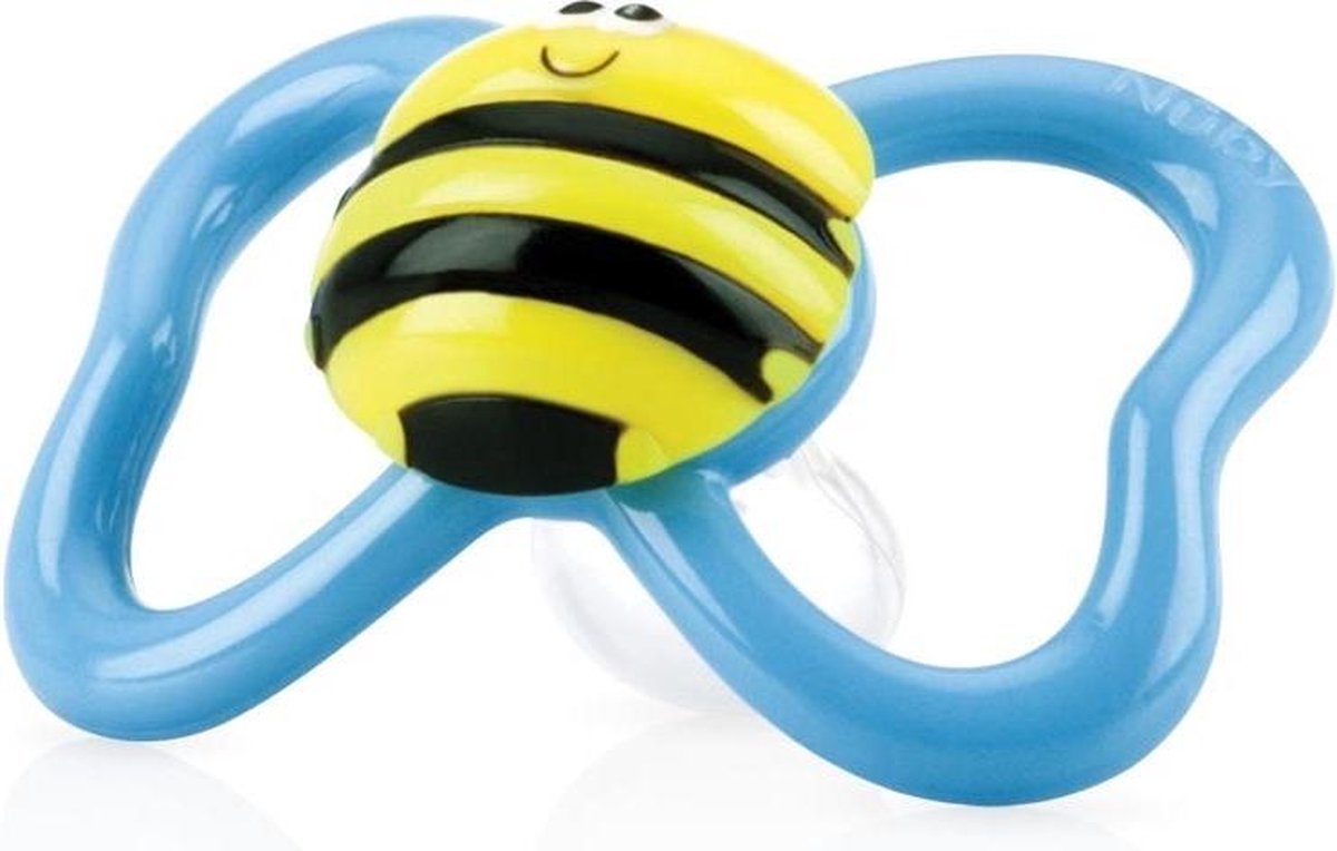 Nuby Ovale Fopspeen 3d-paci-pals Siliconen 12 Cm Blauw