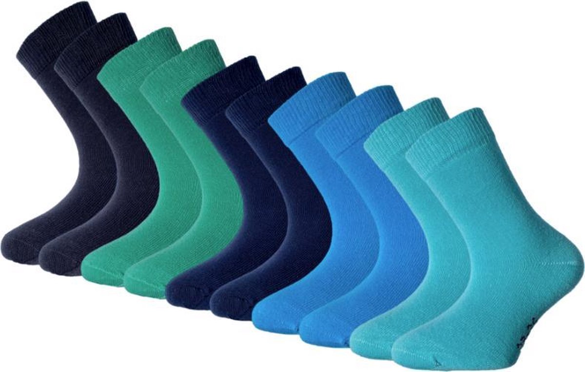 10 paar SQOTTON kindersokken - Naadloos - Basic/Funky - Maat 31-34