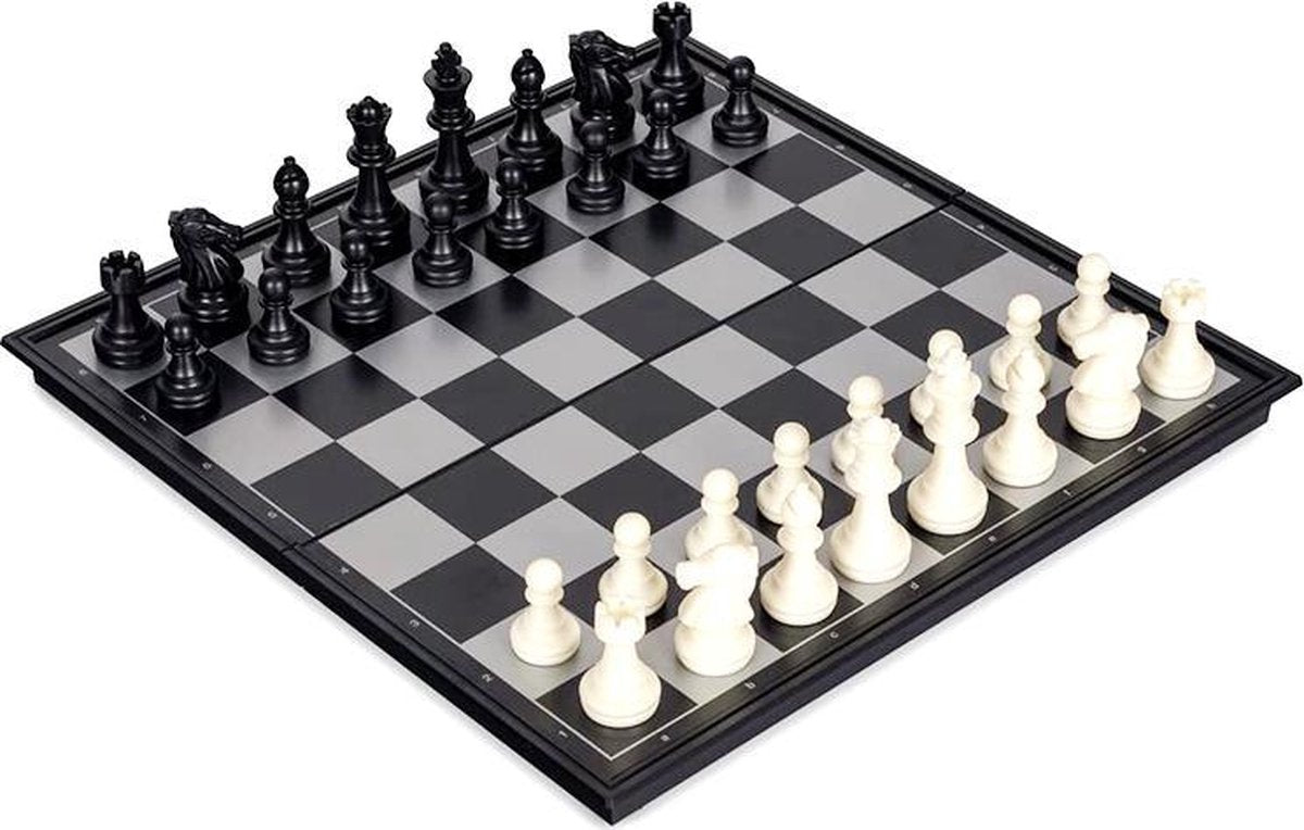 Algebra Schaakbord + Schaakstukken - Schaakspel - Inklapbaar - Games - Schaken