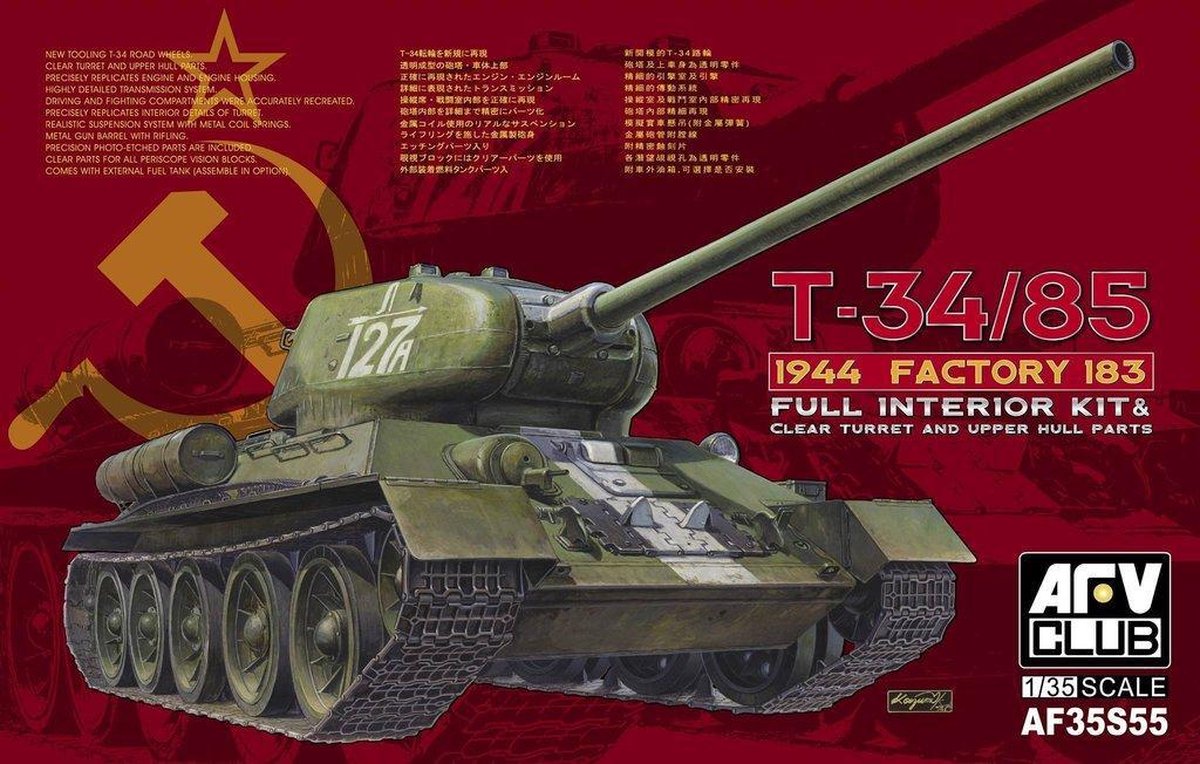 AFV  T-34/85 1944 Factory 183  1:35