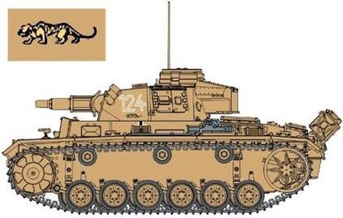 Dragon - Pz.kpfw.iii Ausf.n S.pz.abt501 Tunesia 42/43 1:35 5/20 * - Dra6956