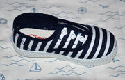 Cienta - Canvas instapschoen - gestreept - navy - Maat 24