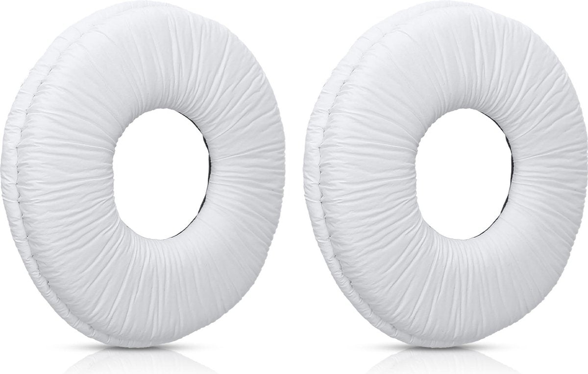 kwmobile 2x oorkussens voor Sony MDR-ZX110 / MDR-ZX310 koptelefoons - imitatieleer - voor over-ear-koptelefoon - wit